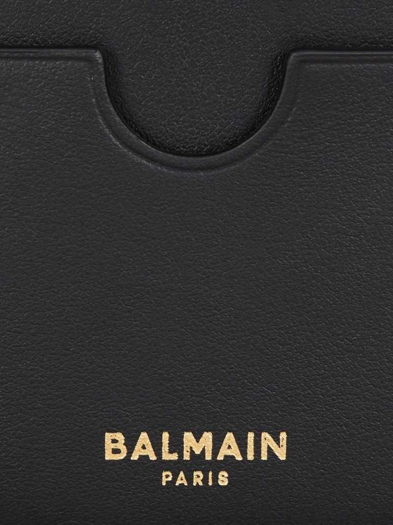 logo-print leather card holder 3