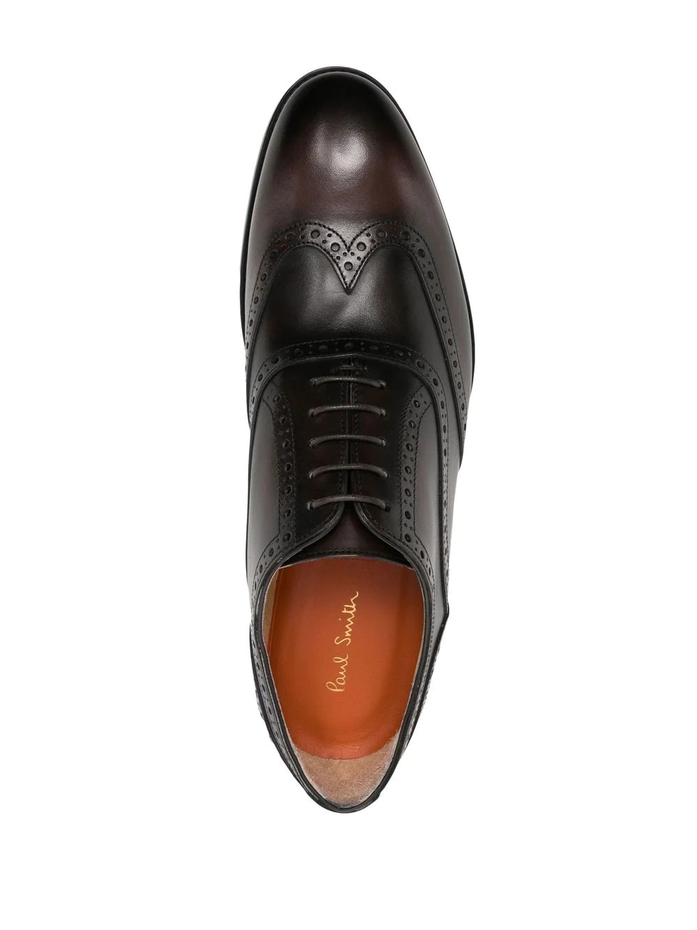 lace-up leather brogues - 4