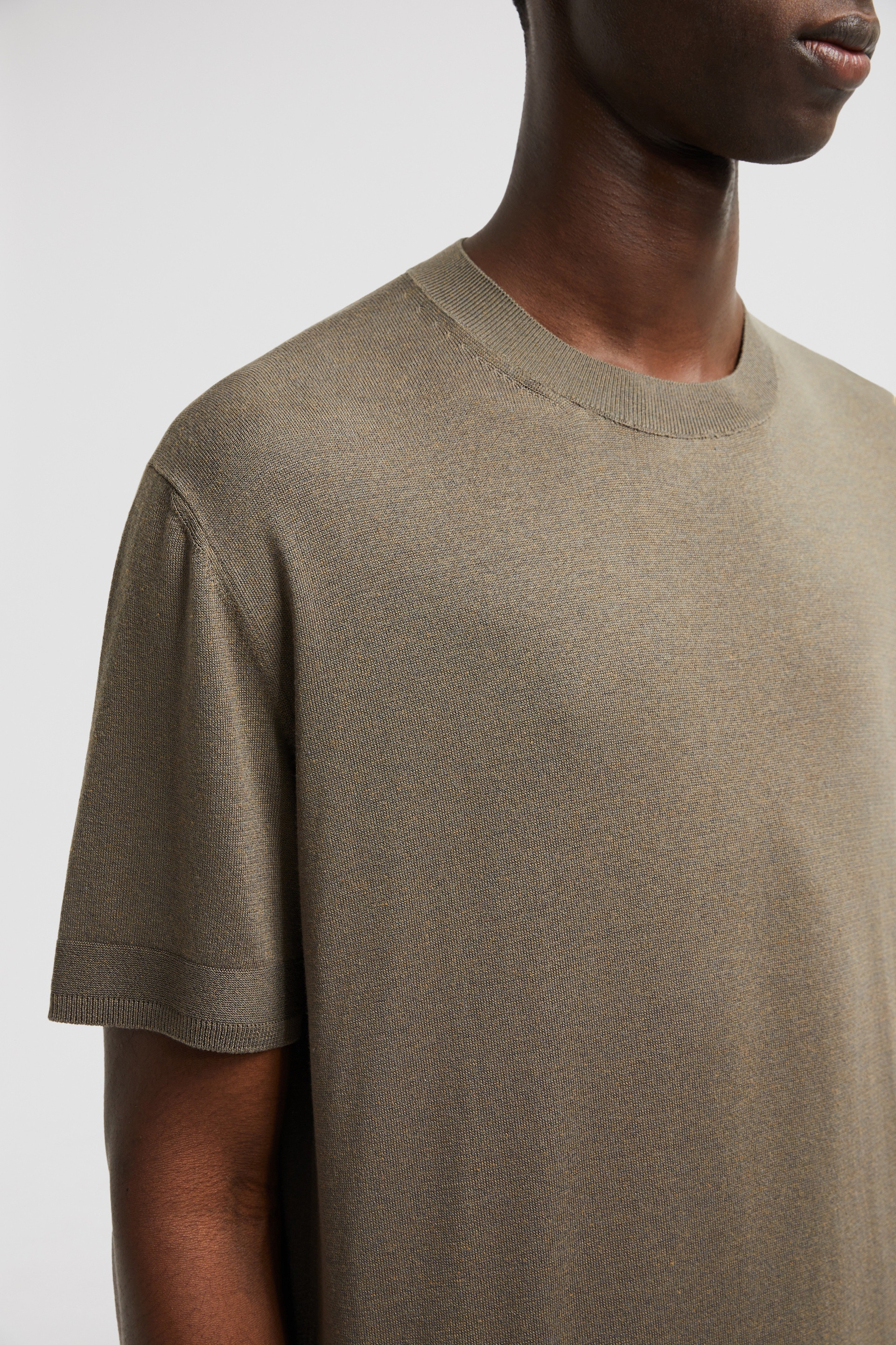 Silk & Cotton Knit T-Shirt - 6