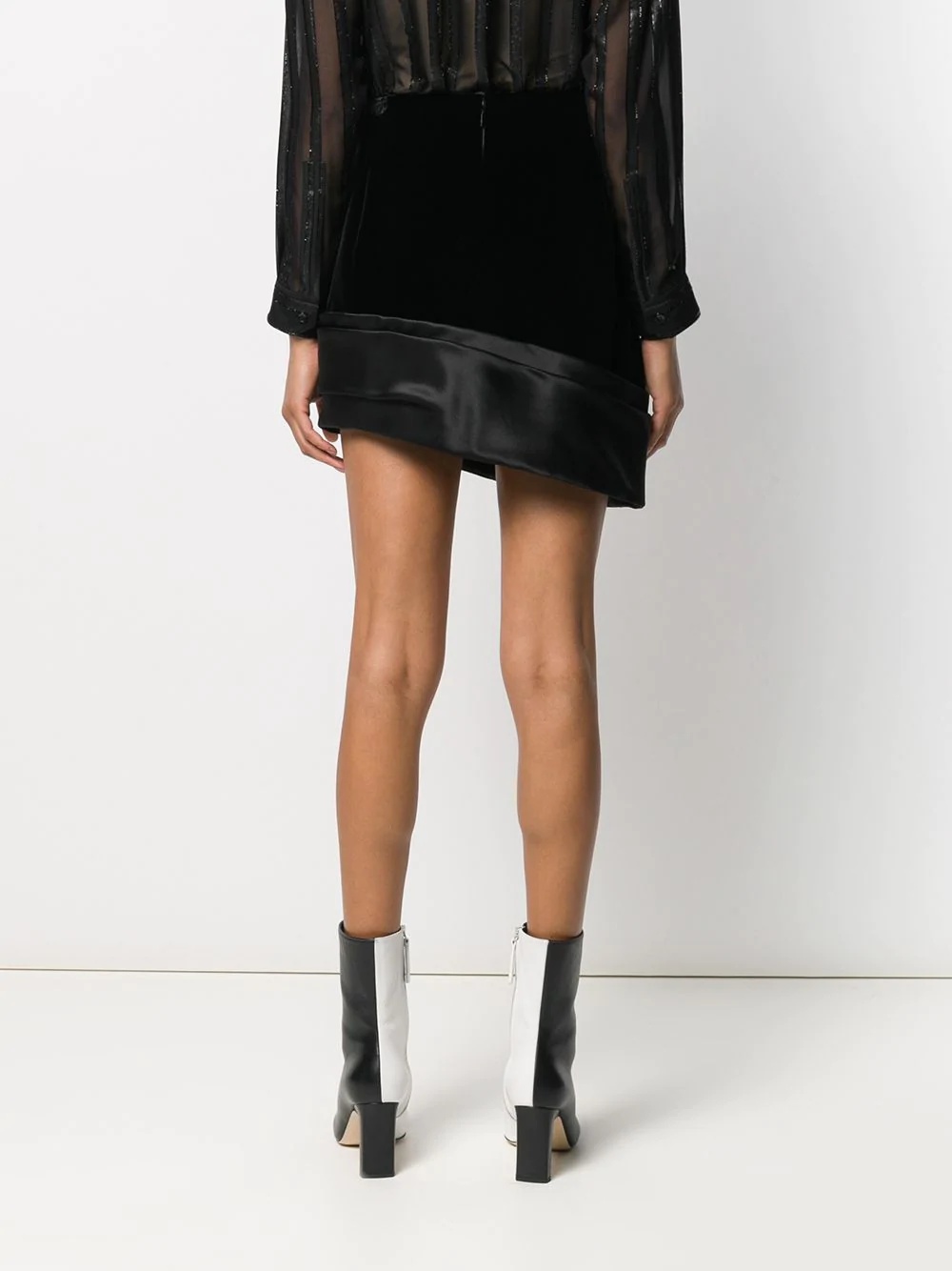 asymmetric mini skirt - 4