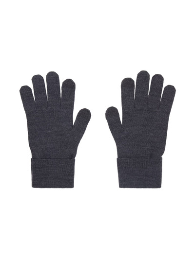 Givenchy Gray Logo Gloves outlook