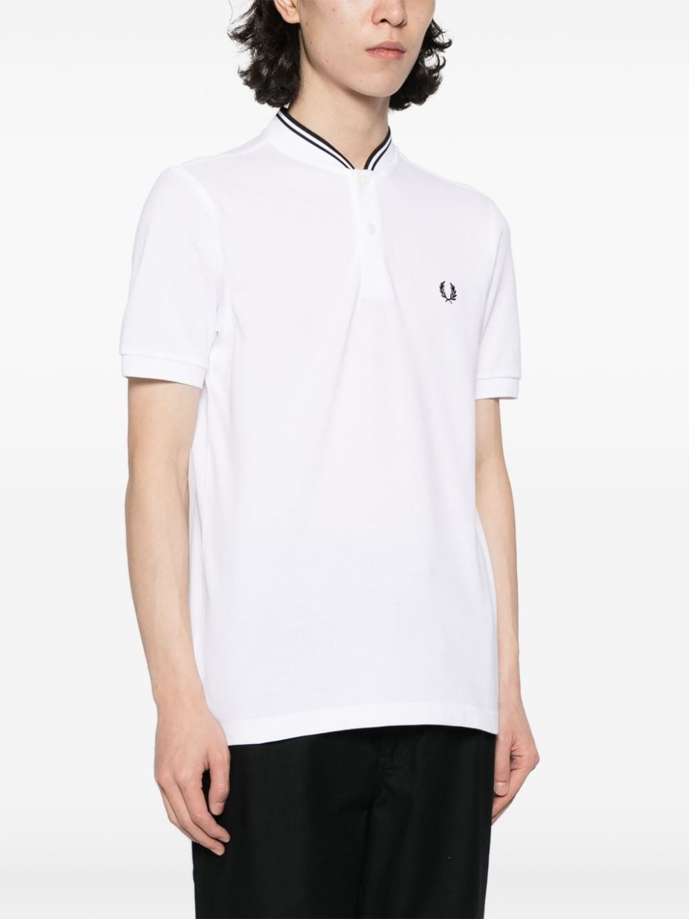 logo-embroidered polo shirt - 3