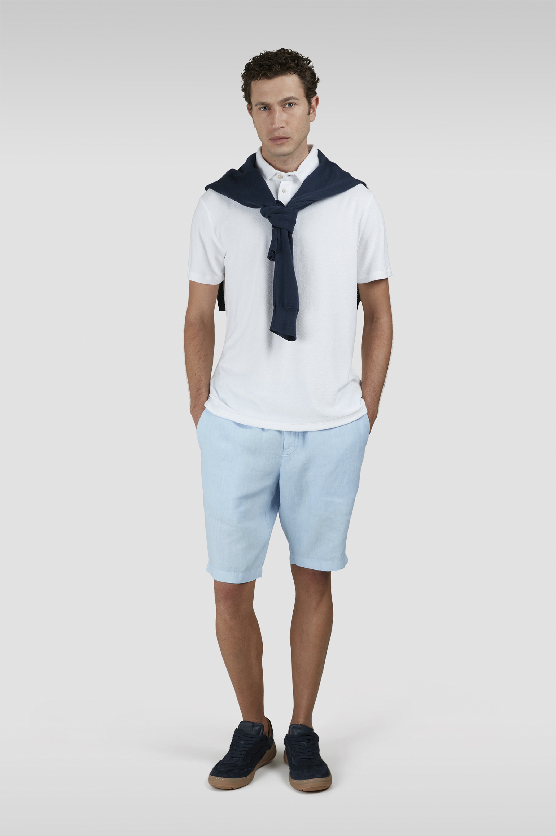 GARMENT-DYED LINEN BERMUDA - 2