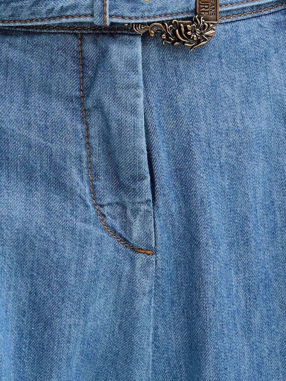 belted straight-leg jeans - 3