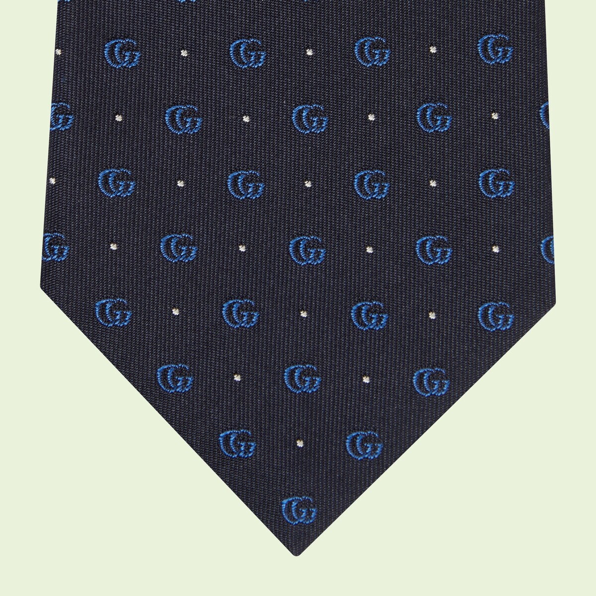 Double G and polka dot silk jacquard tie - 4