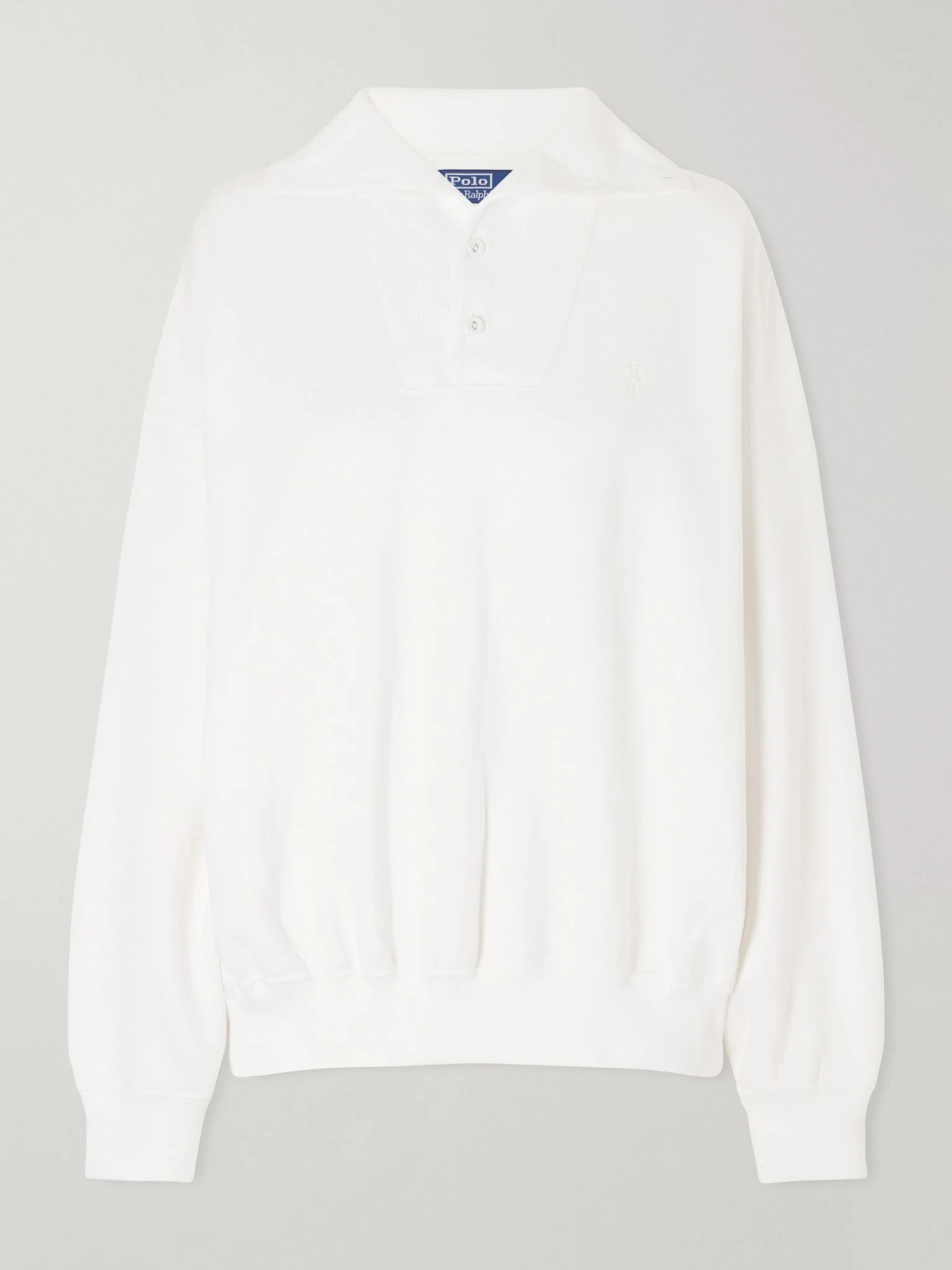 + Wimbledon logo-embroidered cotton-blend sweatshirt White - 1