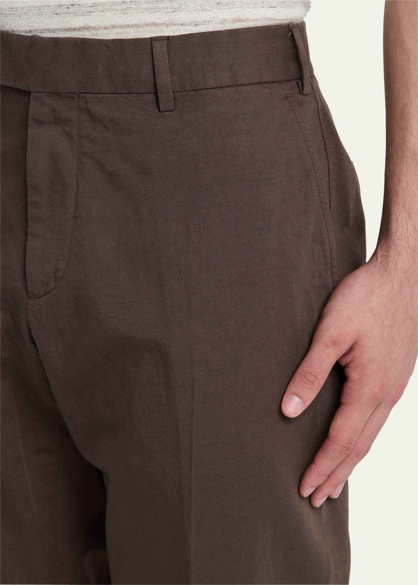 Men's Cotton-Linen Summer Chino Pants - 5