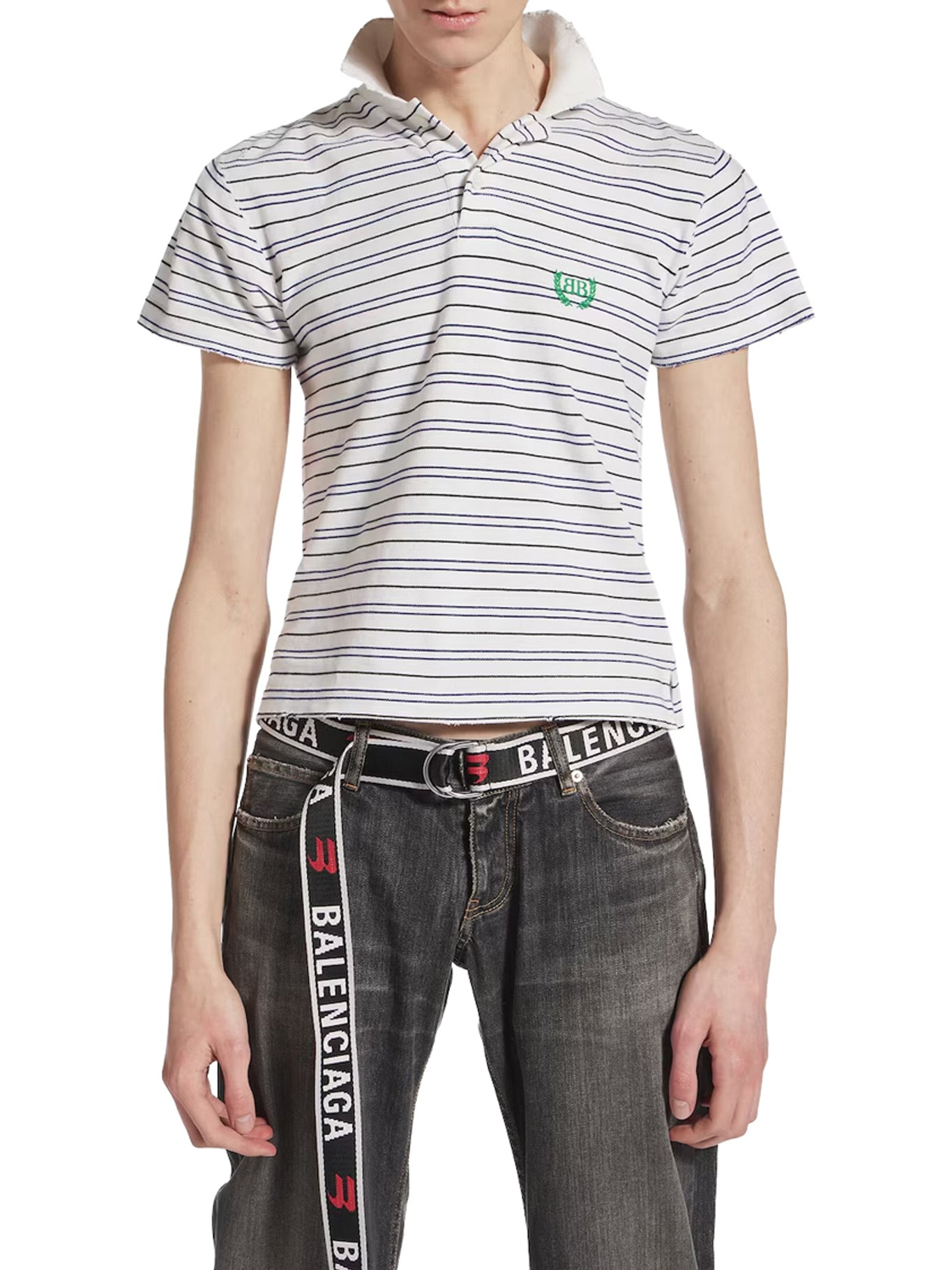 MEN`S D RING BELT IN GRAY - 2