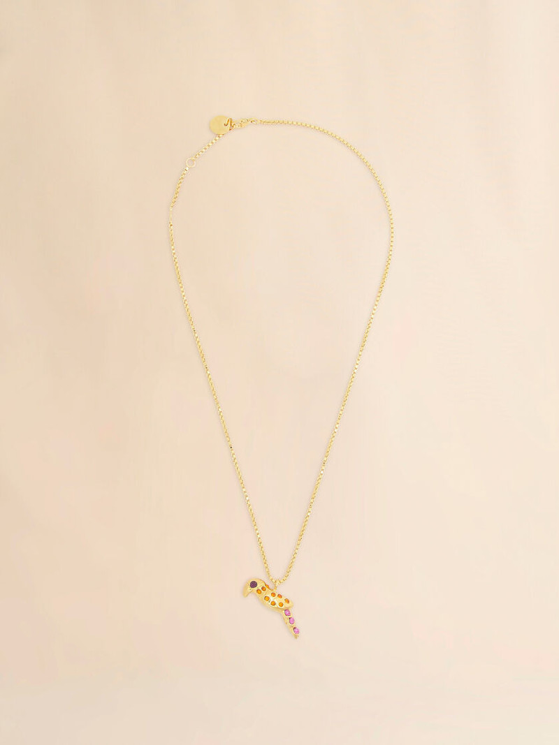 CHAIN NECKLACE WITH PARROT CHARM 1