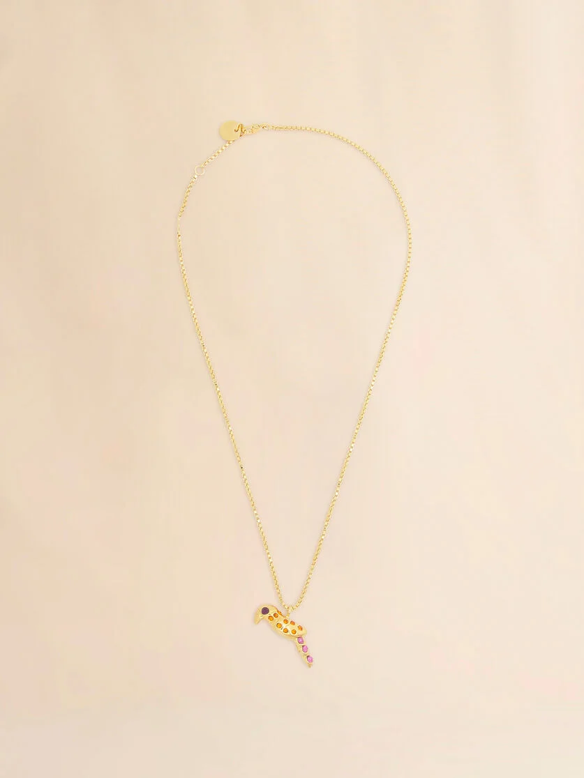 CHAIN NECKLACE WITH PARROT CHARM - 1