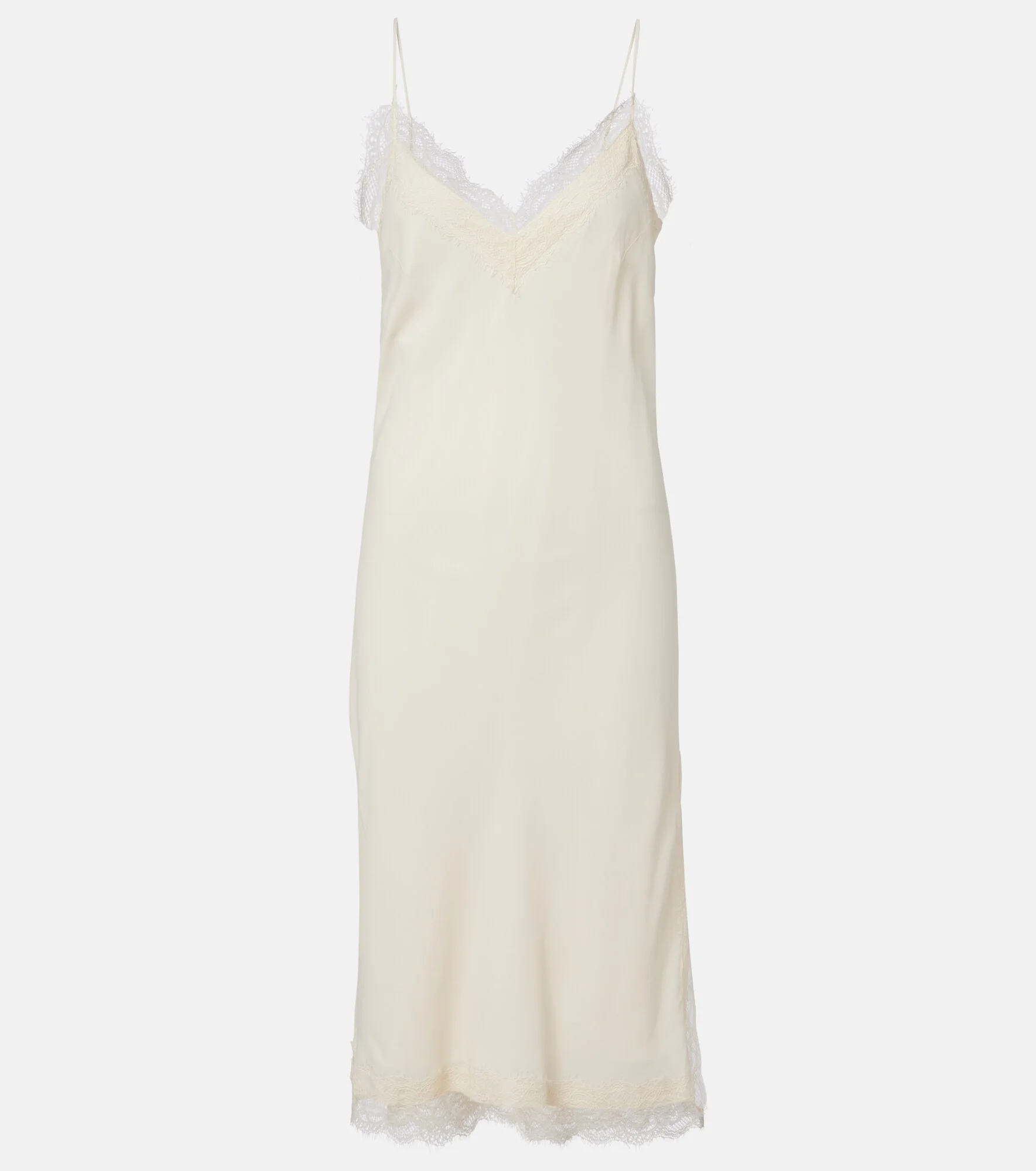 Lace-trimmed slip dress - 1