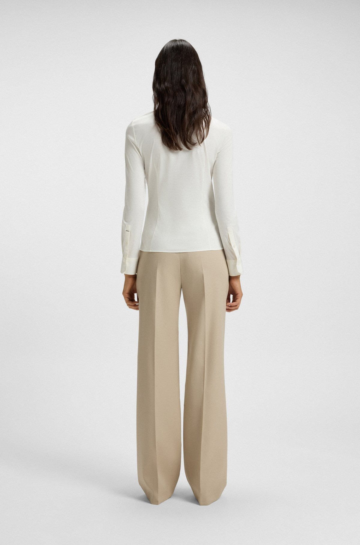 EXTRA-SLIM-FIT BLOUSE IN COTTON JERSEY - 5