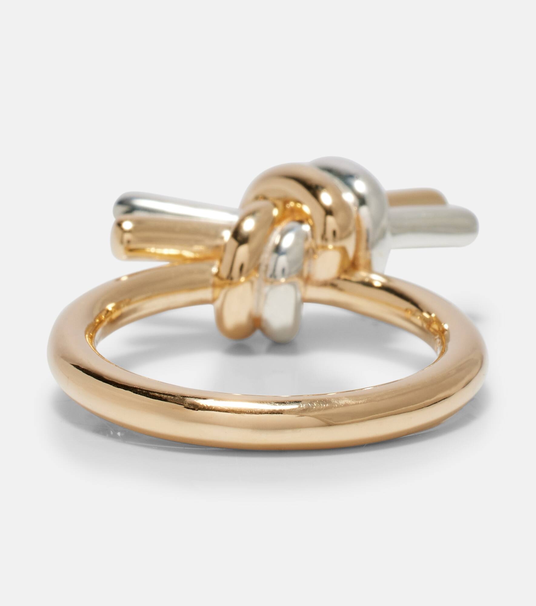 Knot gold-plated sterling silver ring - 4