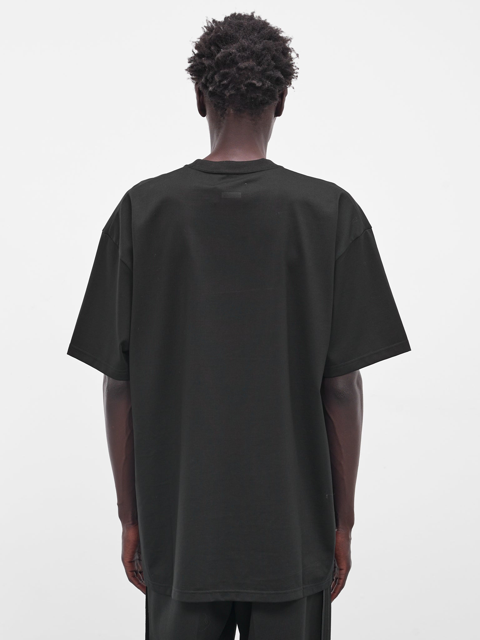 Black Oversized Cotton Pocket Tee - 3