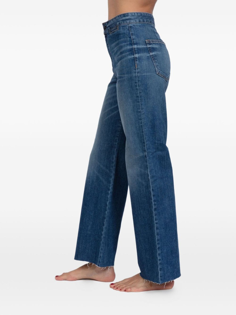whiskered raw-hem jeans 4