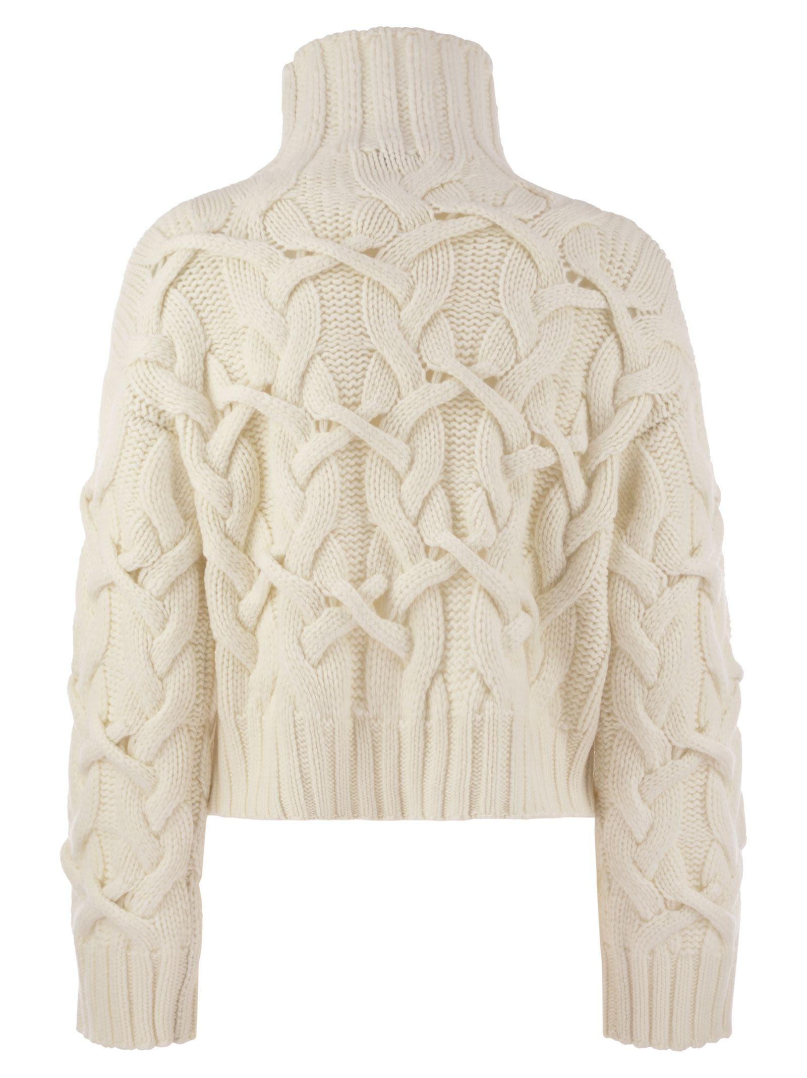 Brunello Cucinelli Women Braided High-Necked Cashmere Sweater - 2