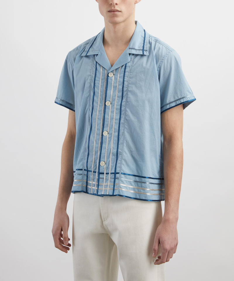 BODE Ribbon Plaid Short-Sleeve Shirt outlook