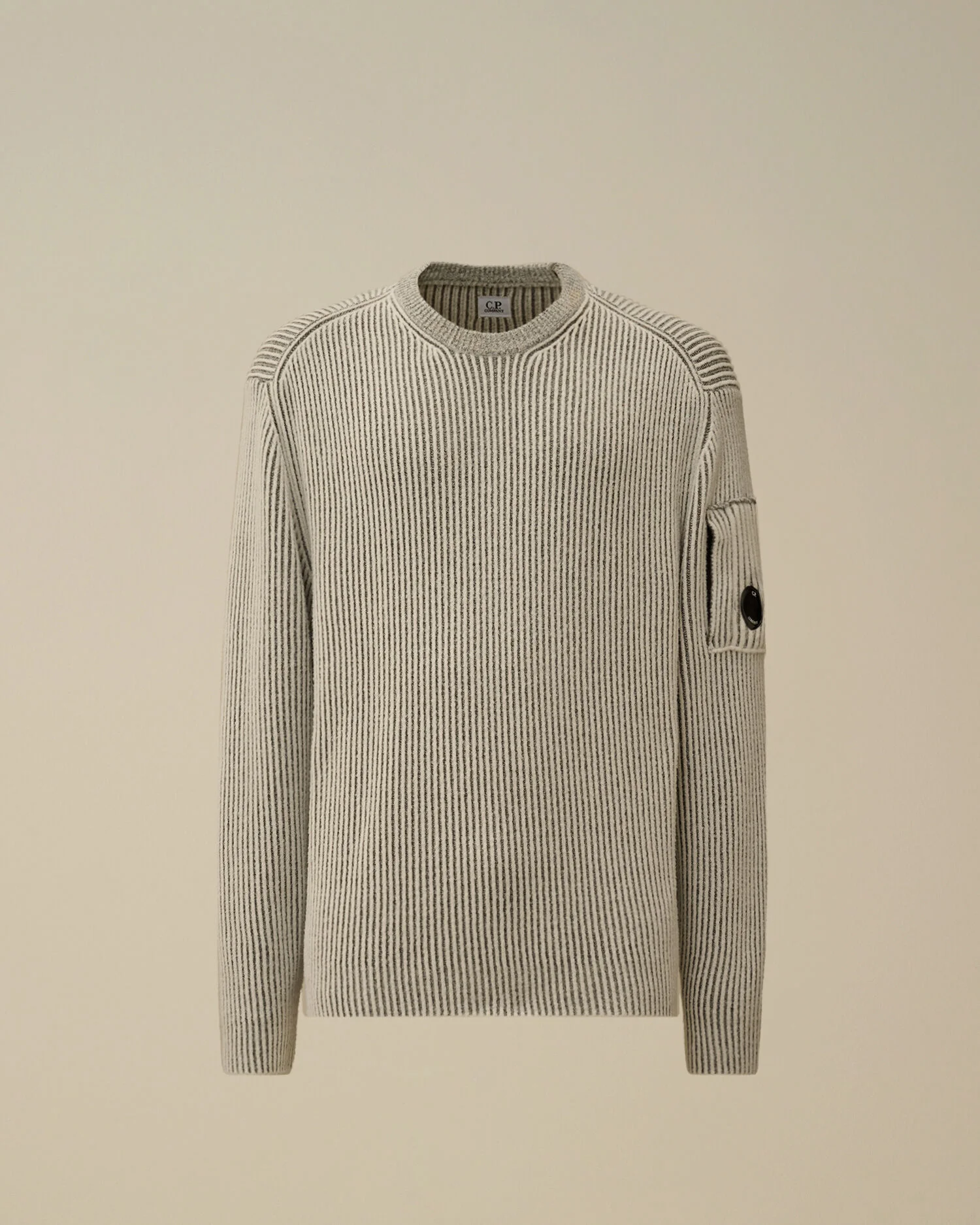 Fleece Knit Crewneck Lens Sweater - 1