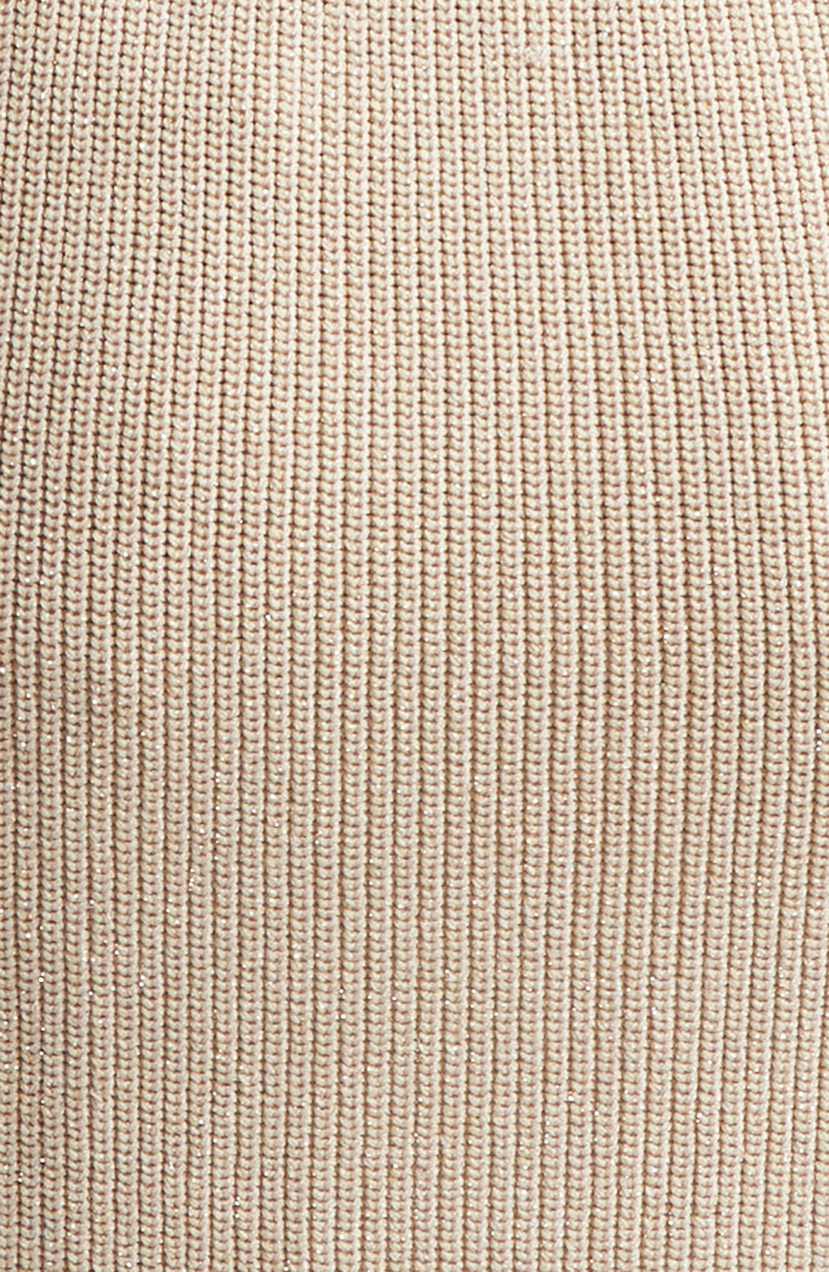 L'AGENCE Noe Metallic Double Breasted Rib Cardigan in Pecan at Nordstrom - 7