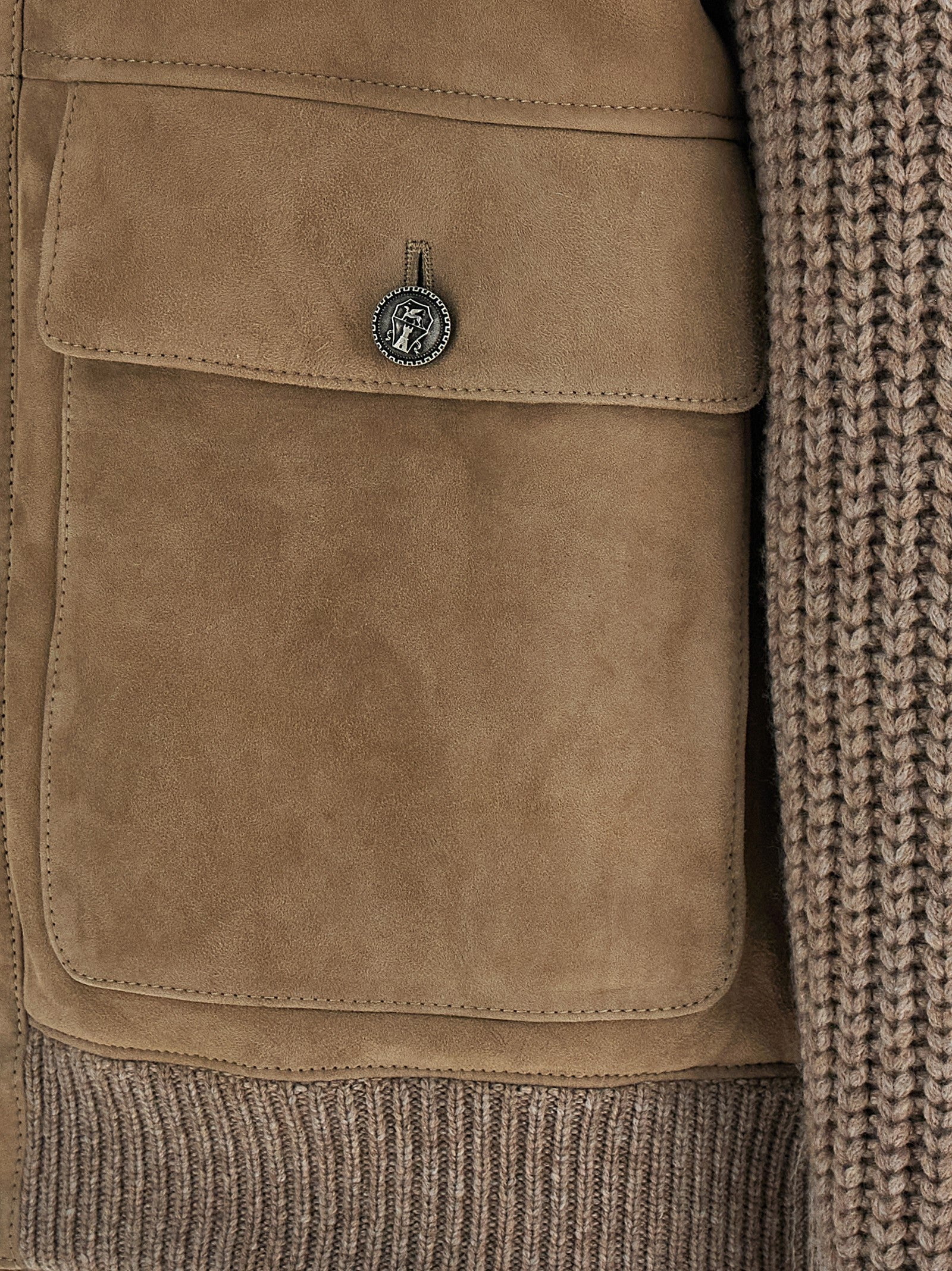 Shearling Bomber Jacket Puffer Jackets Beige - 4
