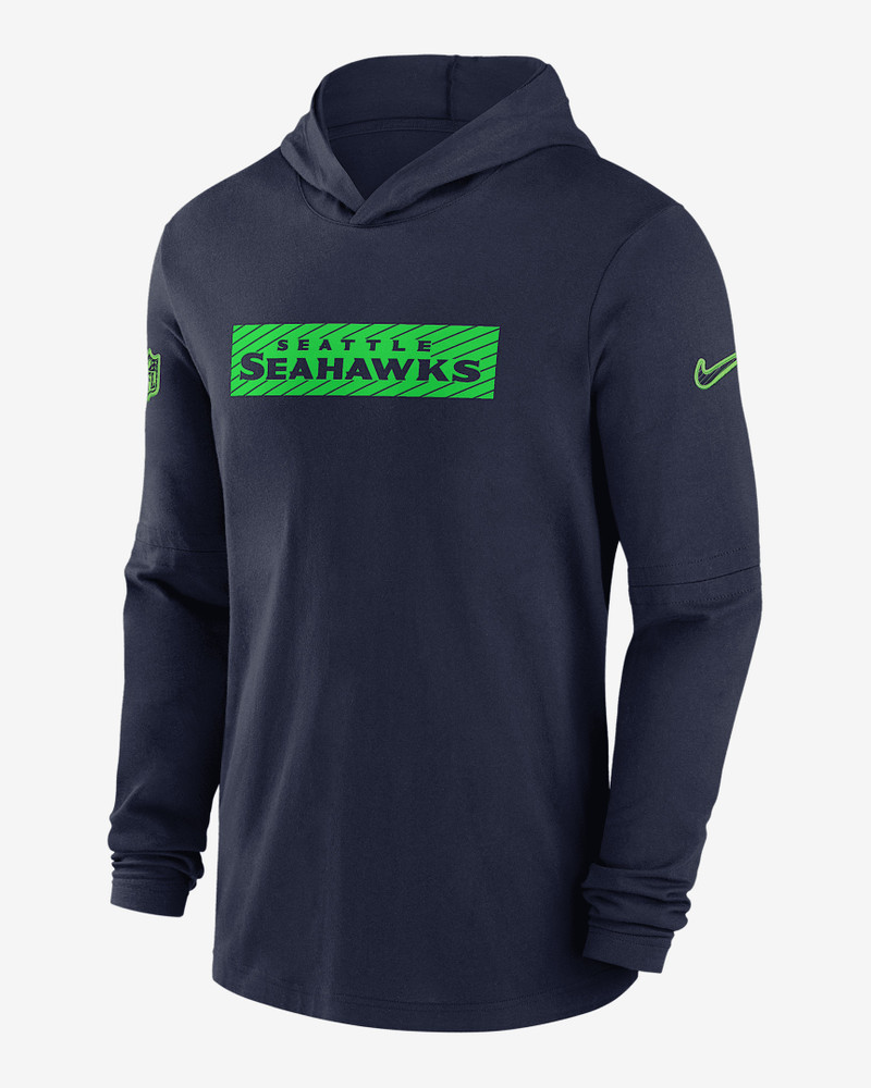 Seattle Seahawks Sideline Men's Nike Dri-FIT NFL Long-Sleeve Hooded Top 1