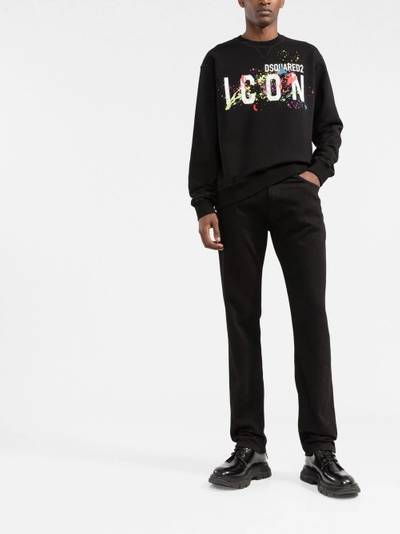 DSQUARED2 logo-print long-sleeve sweatshirt outlook