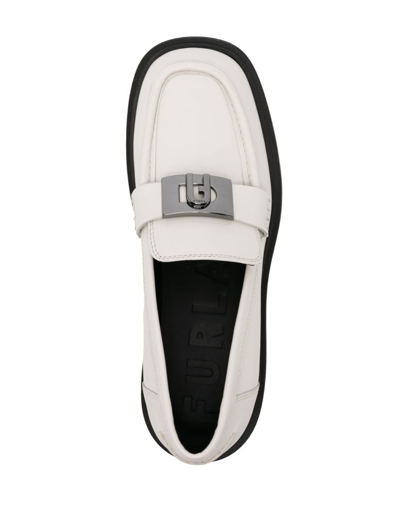 58mm logo-plaque leather loafers 4