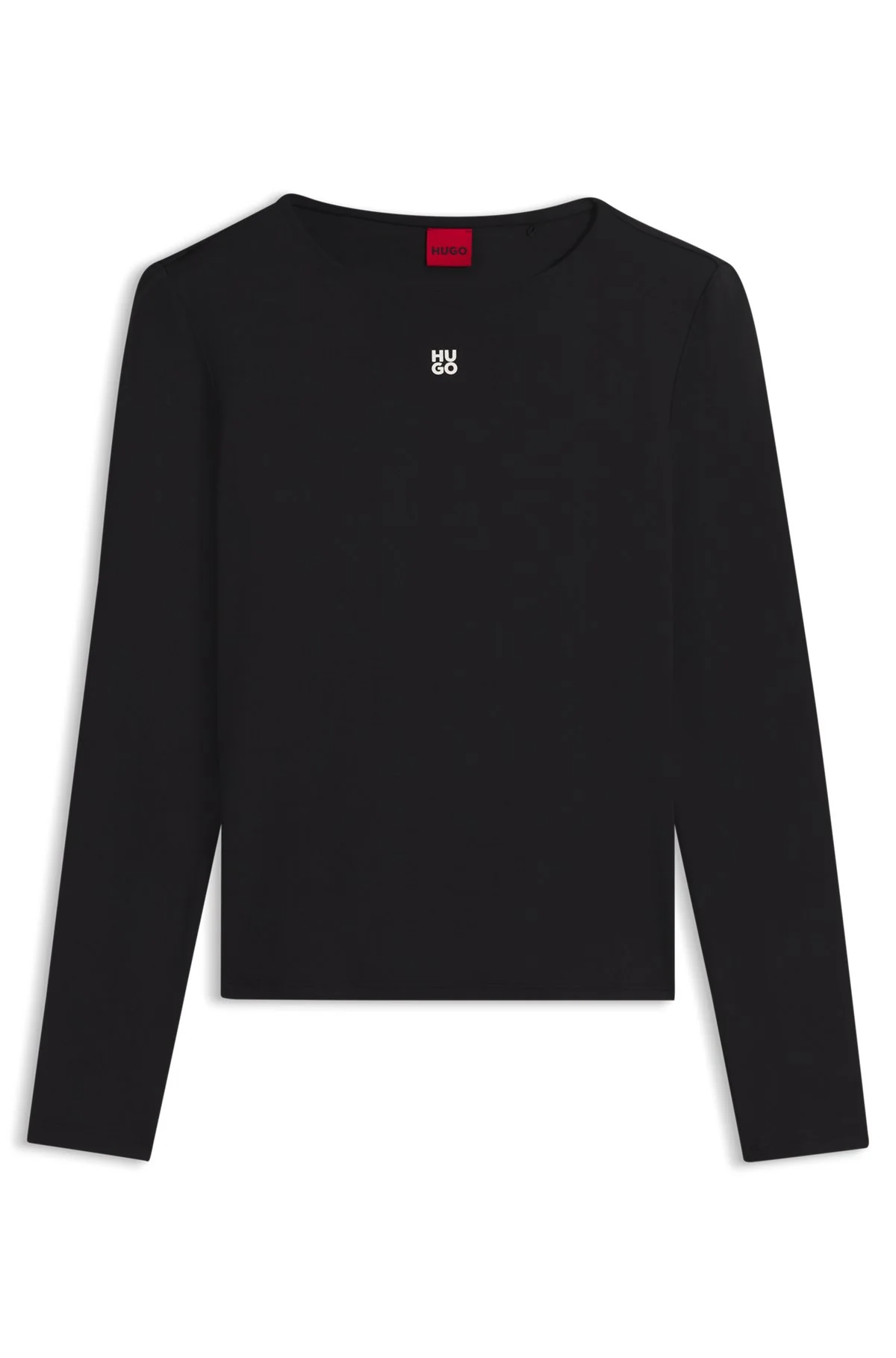 STRETCH-JERSEY TOP WITH STACKED-LOGO PRINT - 1