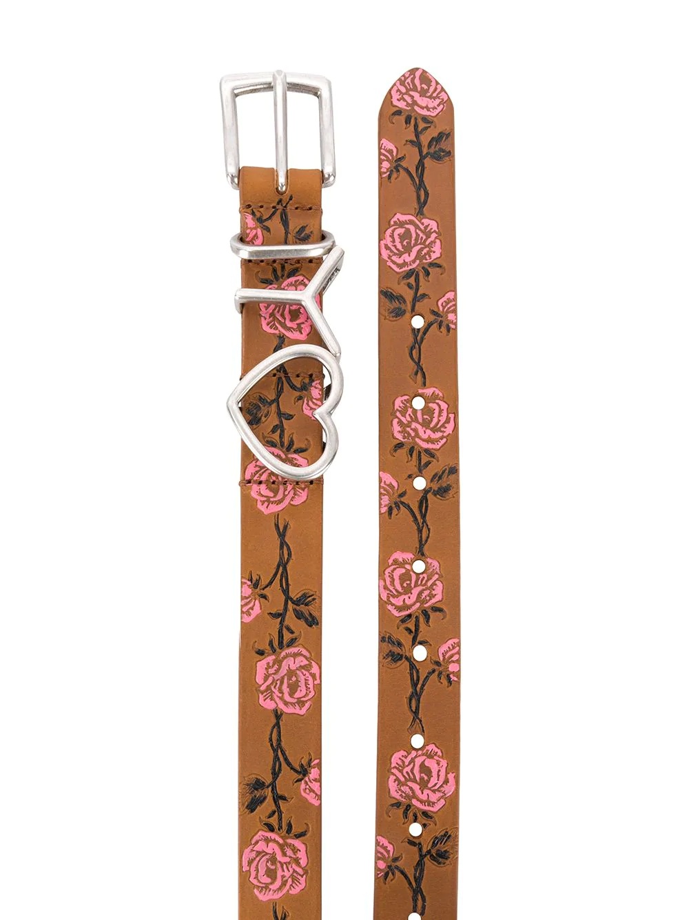 floral embroidered belt - 2