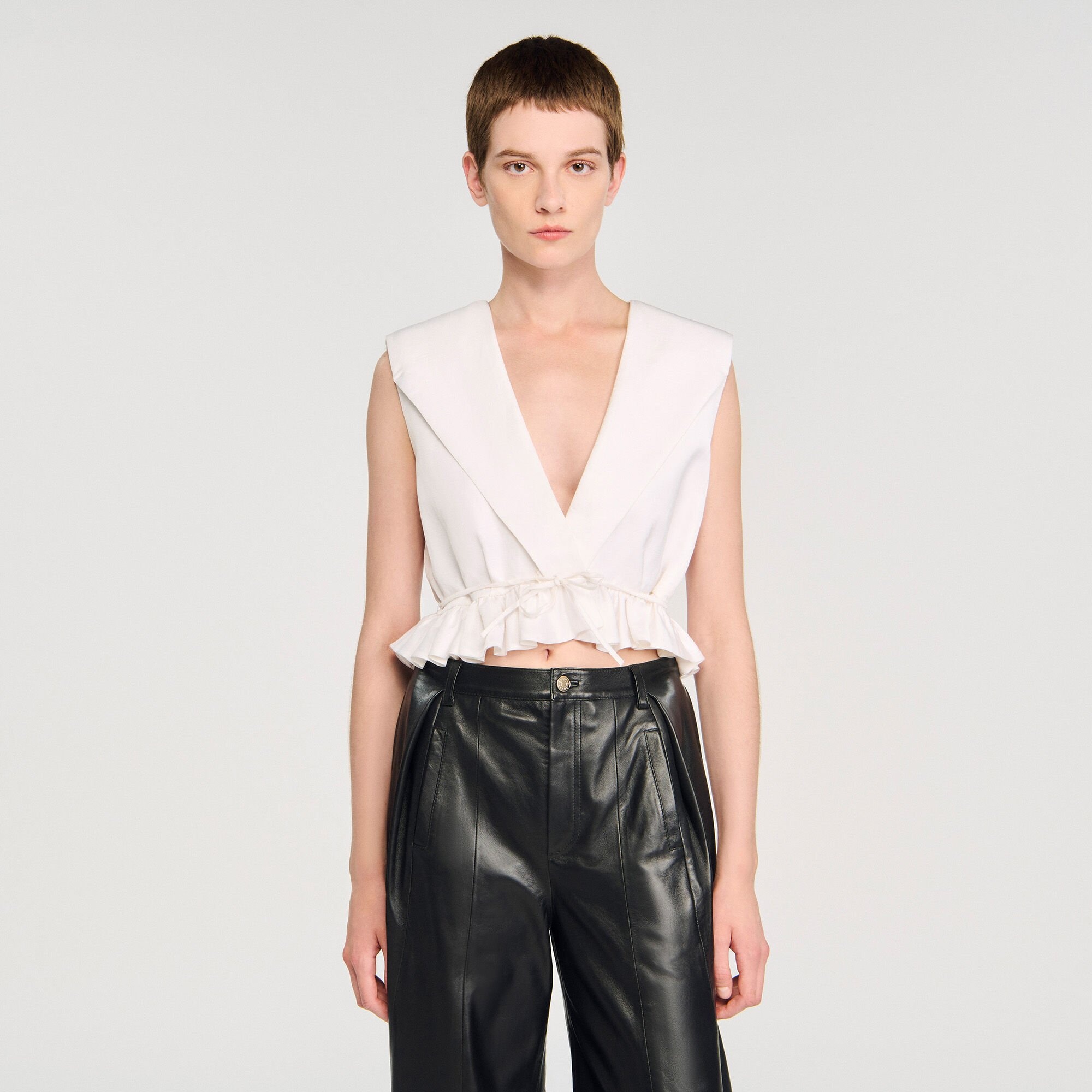 RUFFLED CROP TOP - 4
