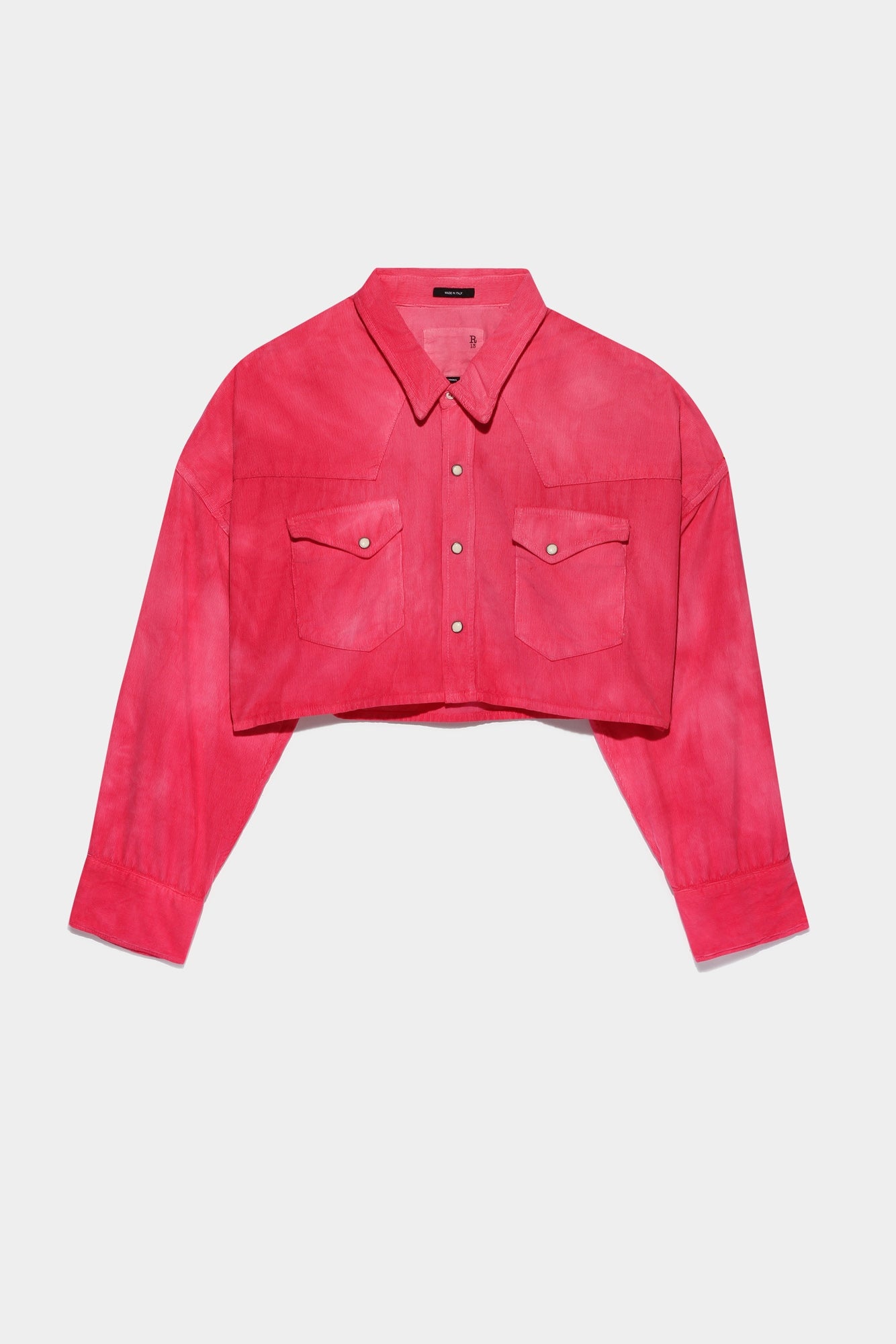 CROPPED COWBOY SHIRT - FUCHSIA - 1