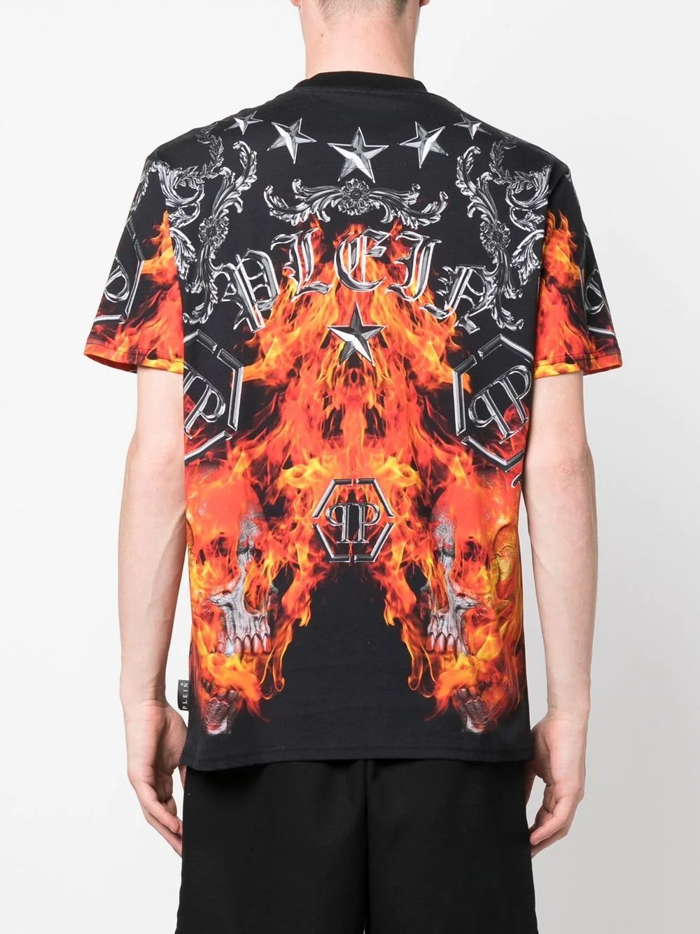 flame-print short-sleeve T-shirt - 4