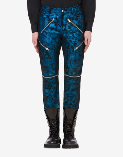 Moschino LAMINATED SUEDE TROUSERS WITH ZIP outlook