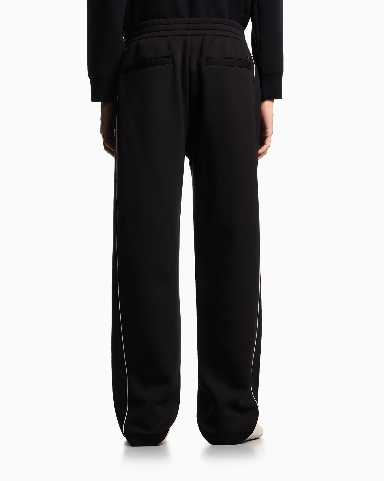 DOUBLE-JERSEY TROUSERS WITH PIPING - 3