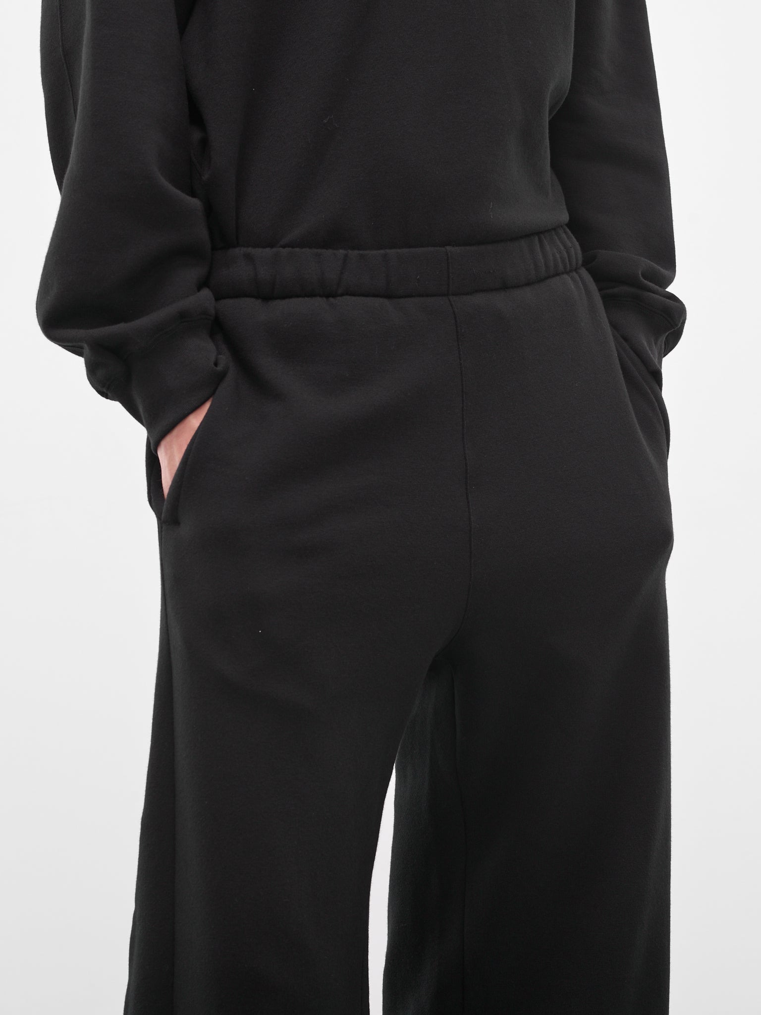 Black Cotton-Yak Relaxed Sweatpants - 4