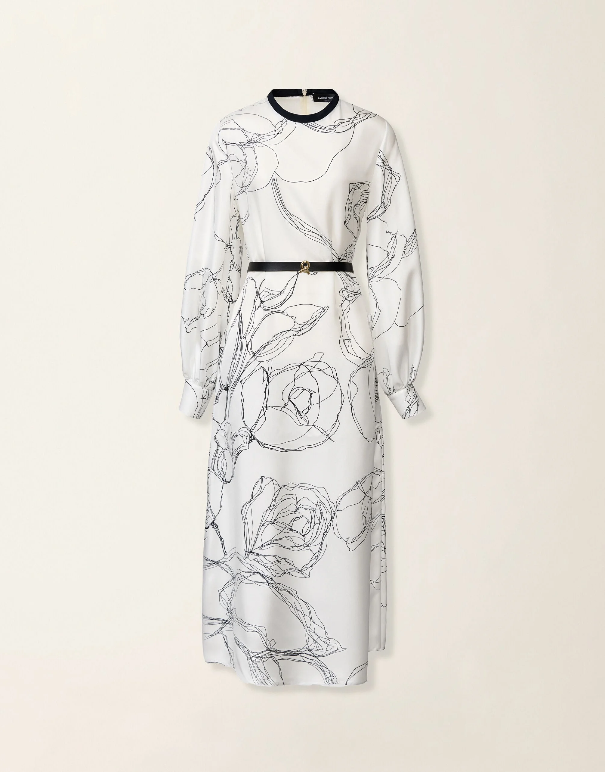 Silk twill dress - 1