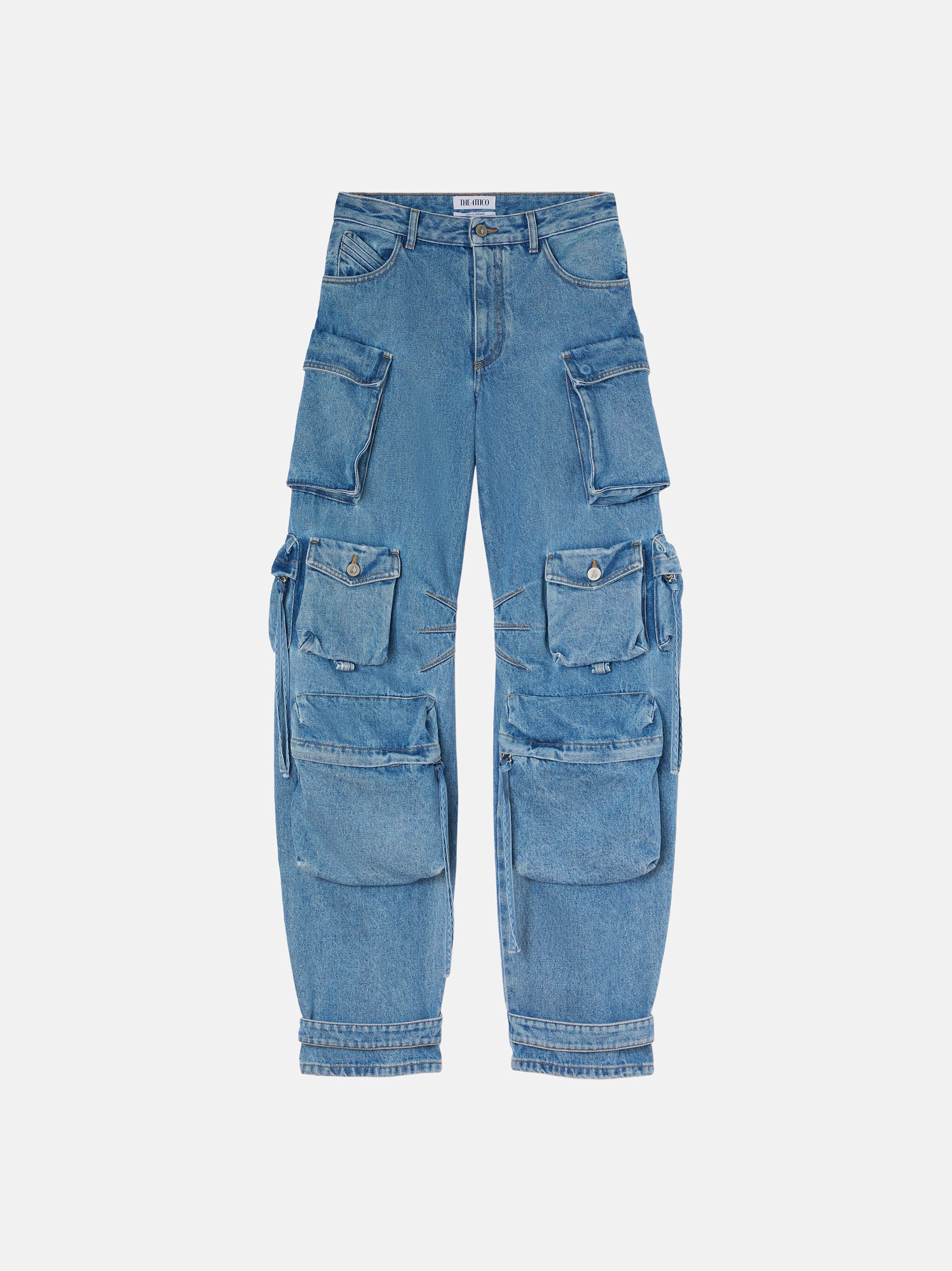 ''FERN'' WASHED BLUE LONG PANTS - 1