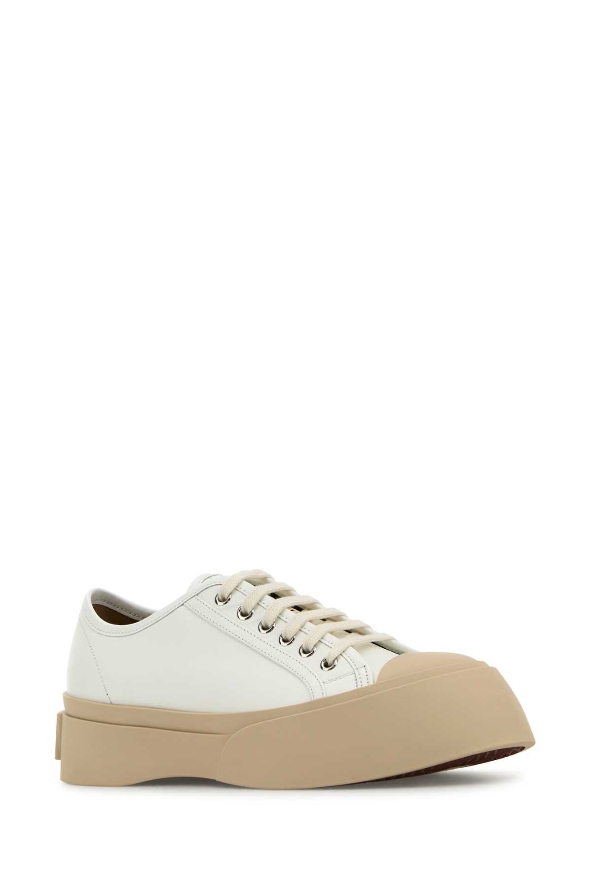 Marni Women White Leather Pablo Sneakers - 2