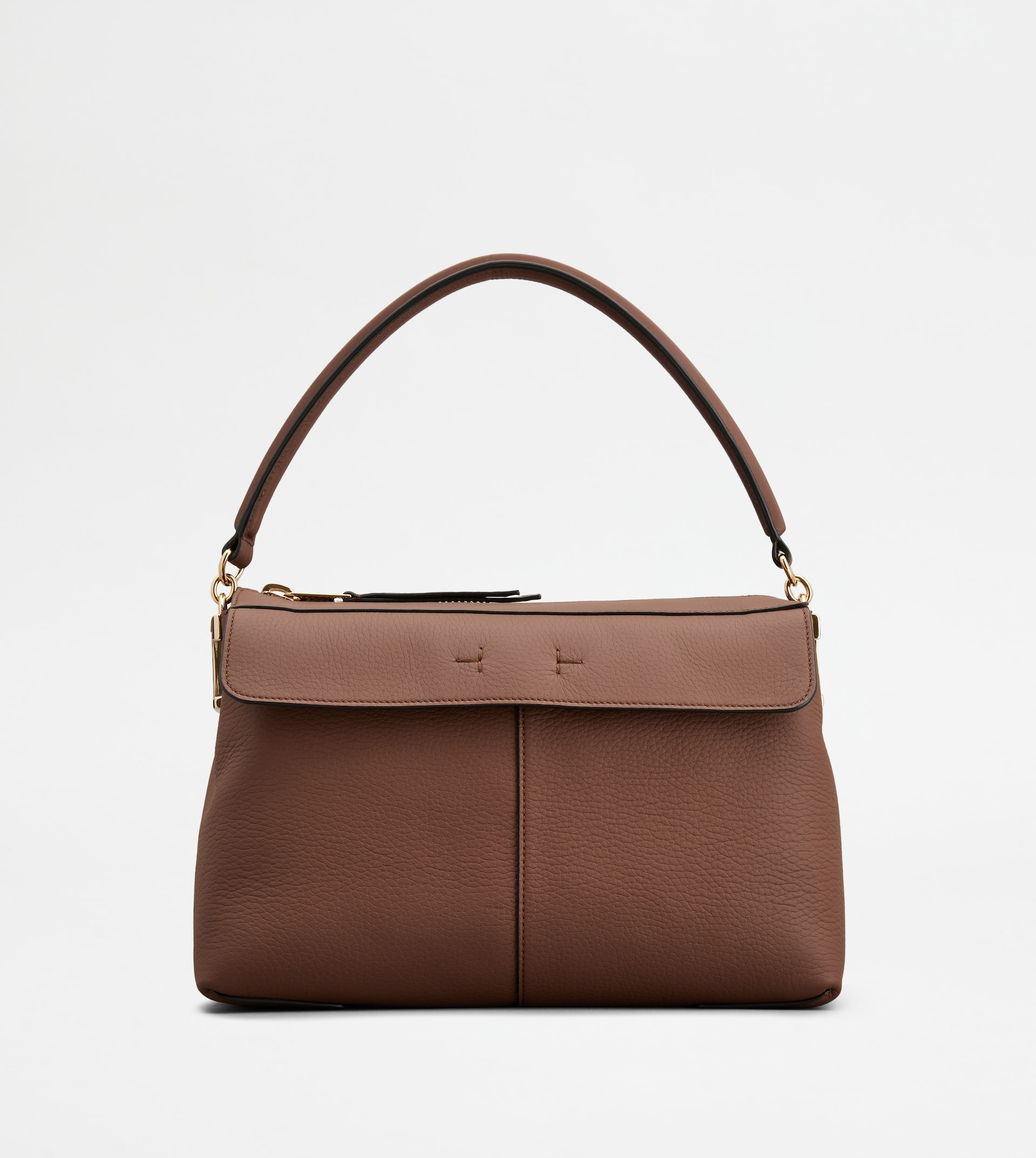TOD'S T CASE BAULETTO IN LEATHER SMALL - BROWN - 1