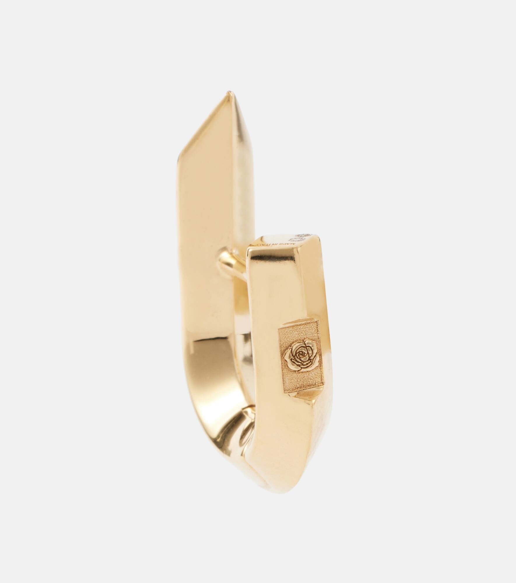 Hollow Spike gold-plated sterling silver earrings - 5