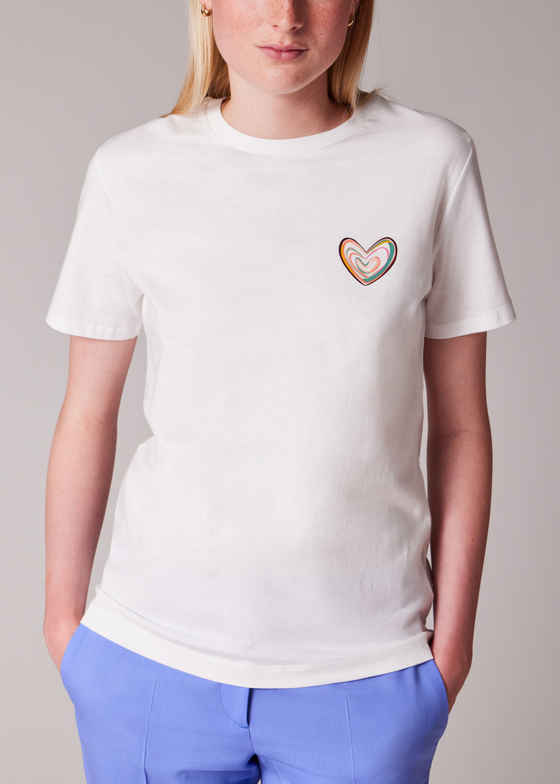 Women's Organic Cotton 'Swirl' Heart T-Shirt 5