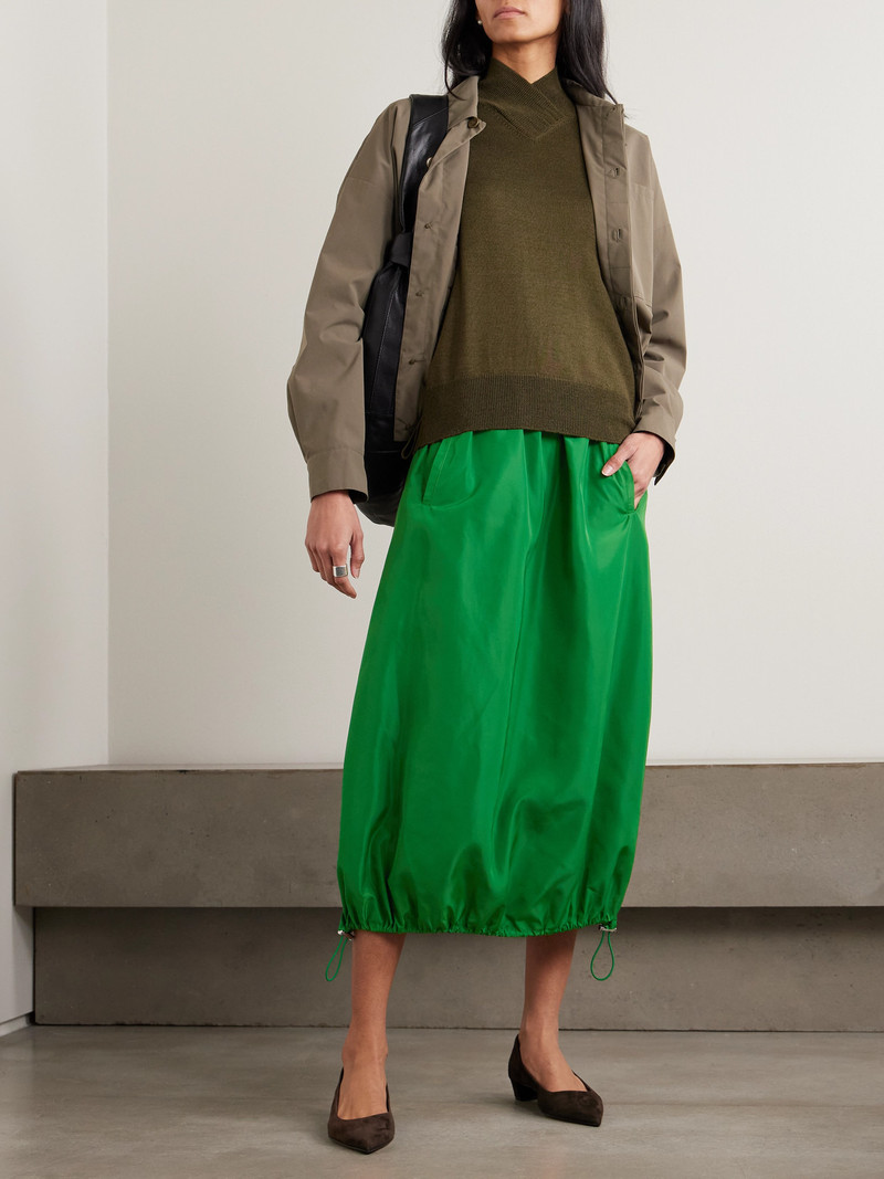 Tibi Gathered Shell Midi Skirt outlook