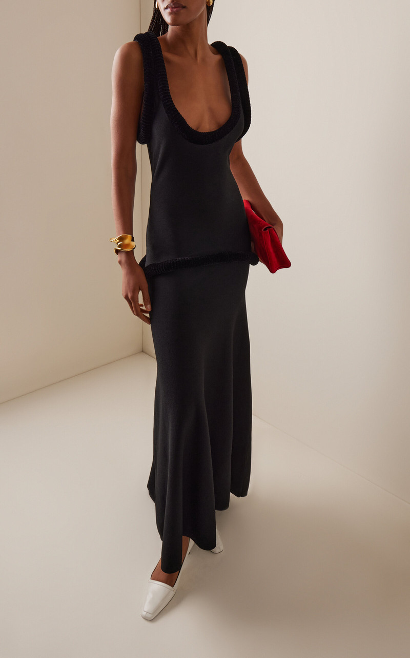 diotima Basseterre Sculpted Jersey Maxi Dress black outlook