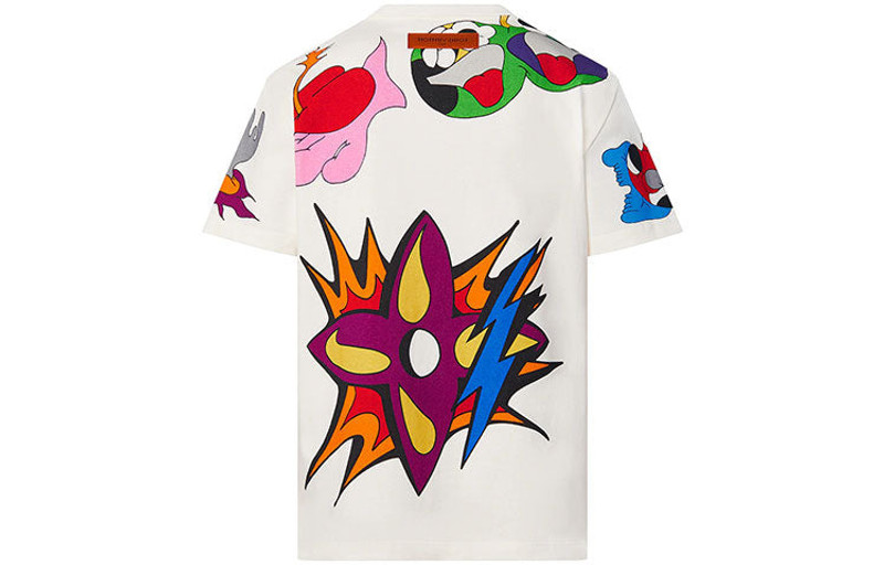Louis Vuitton LOUIS VUITTON LV SS21 Cartoon Logo Print For Men White 1A8PUV outlook