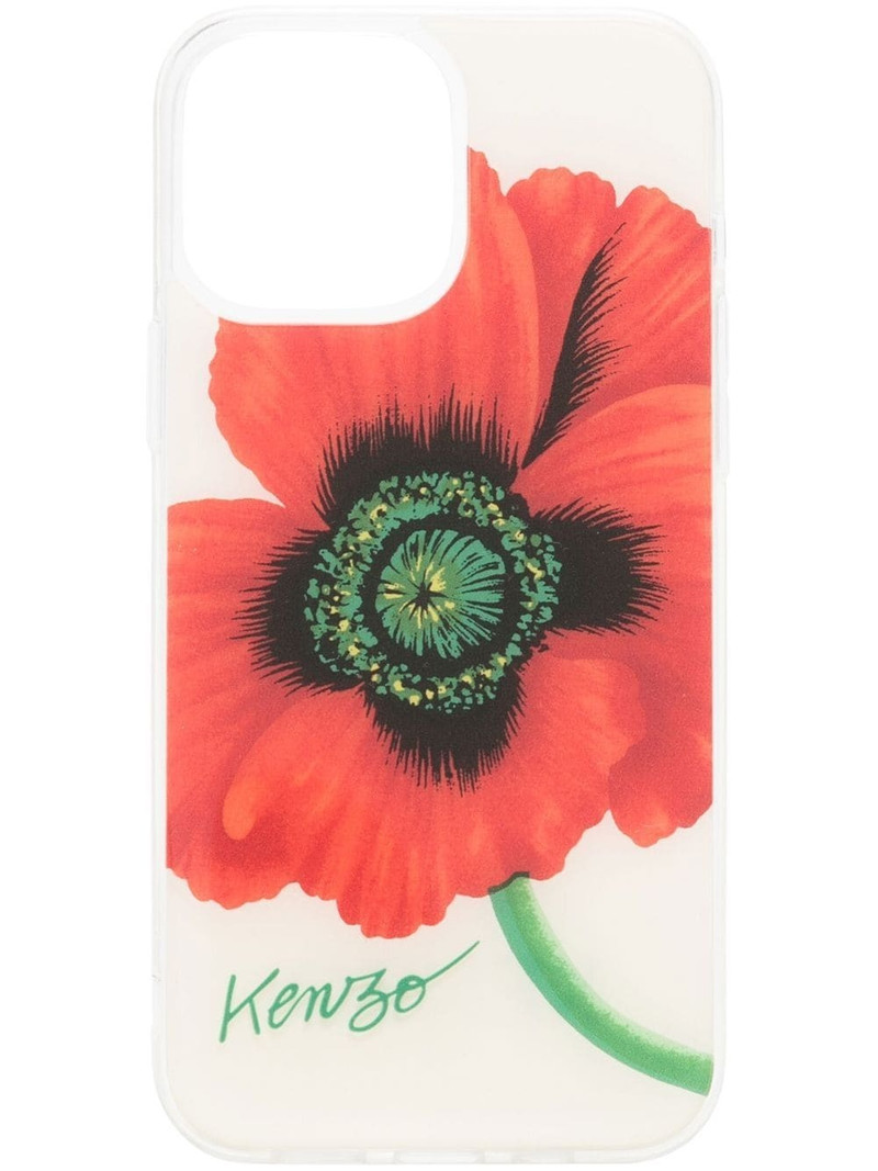 Poppy-print iPhone 13 Max case 1