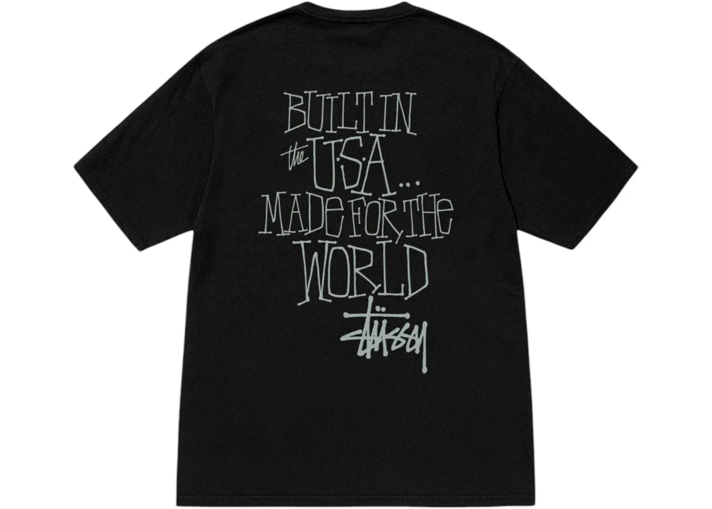 Stussy Built In USA Pigment Dyed Tee Black - 1