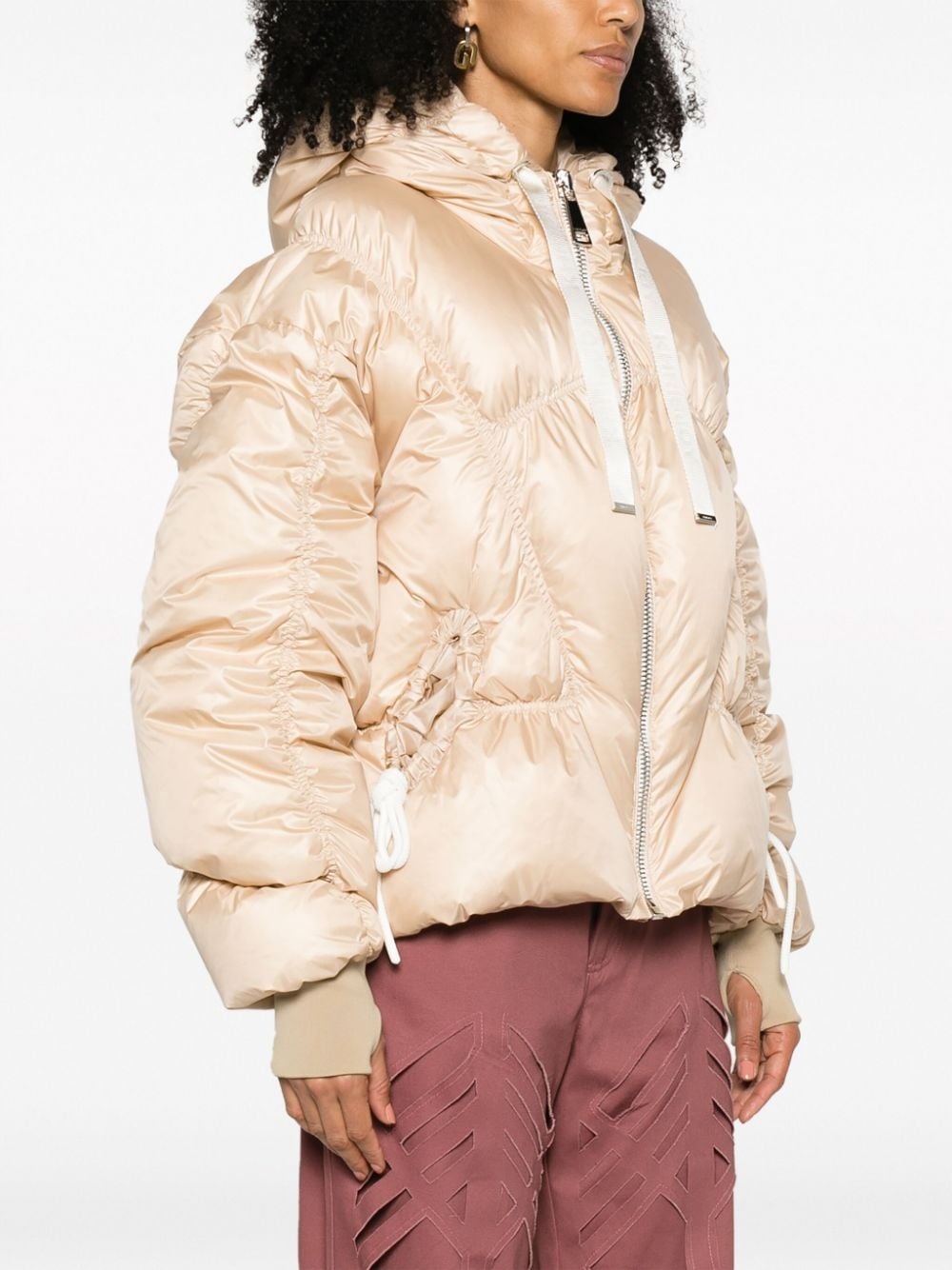 zip-up hooded puffer jacket - 3
