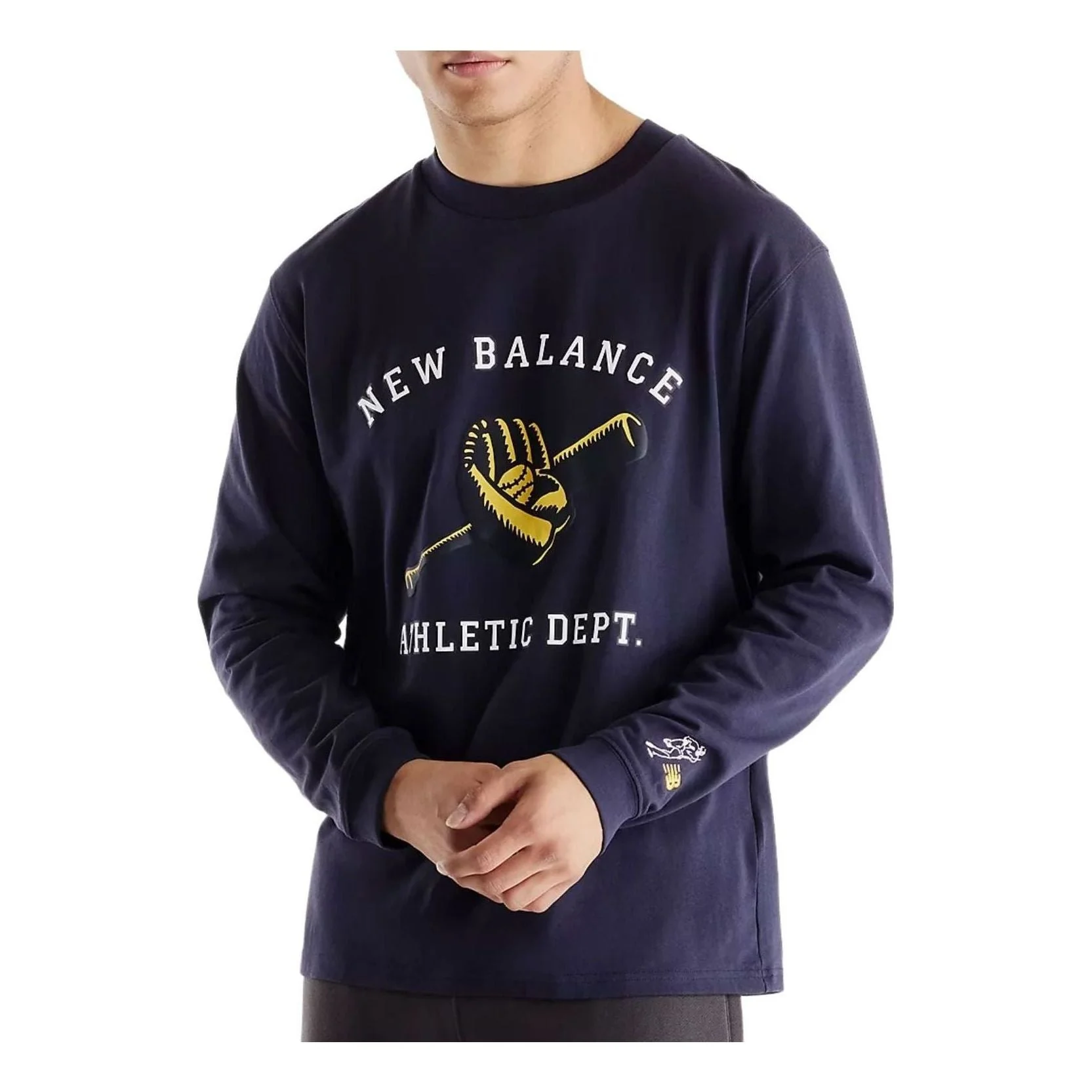 New Balance x Shohei Long Sleeve Mitt & Bat T-Shirt Asia Sizing 'Dark Night' MT6202LZDNT - 1