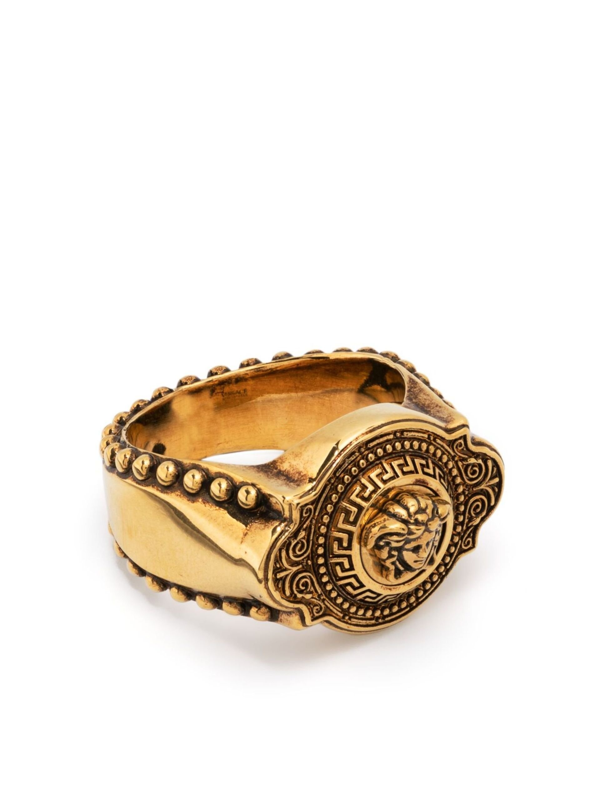 Gold-Tone La Medusa Greca Ring - 1