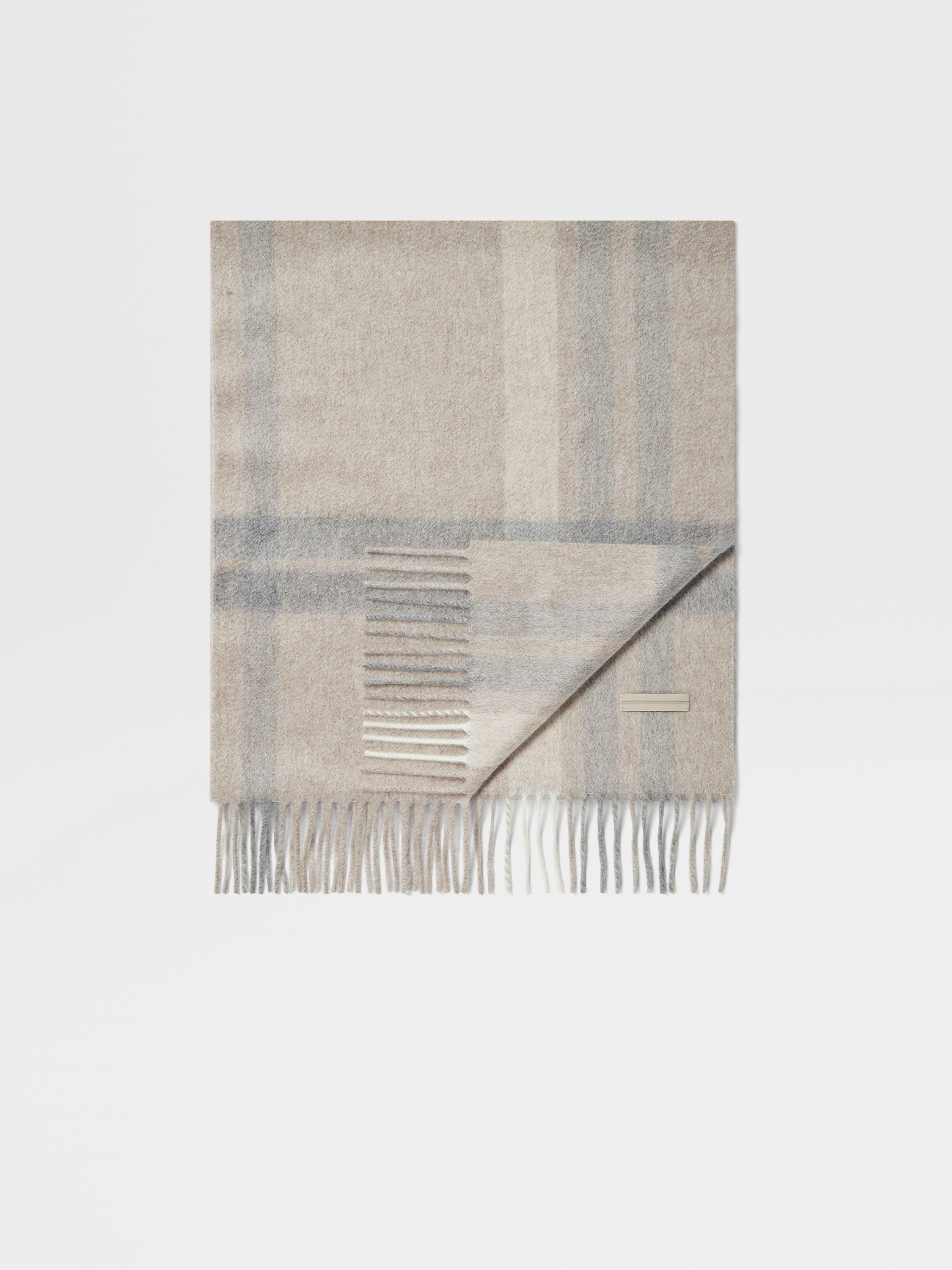 BEIGE OASI CASHMERE SCARF - 1